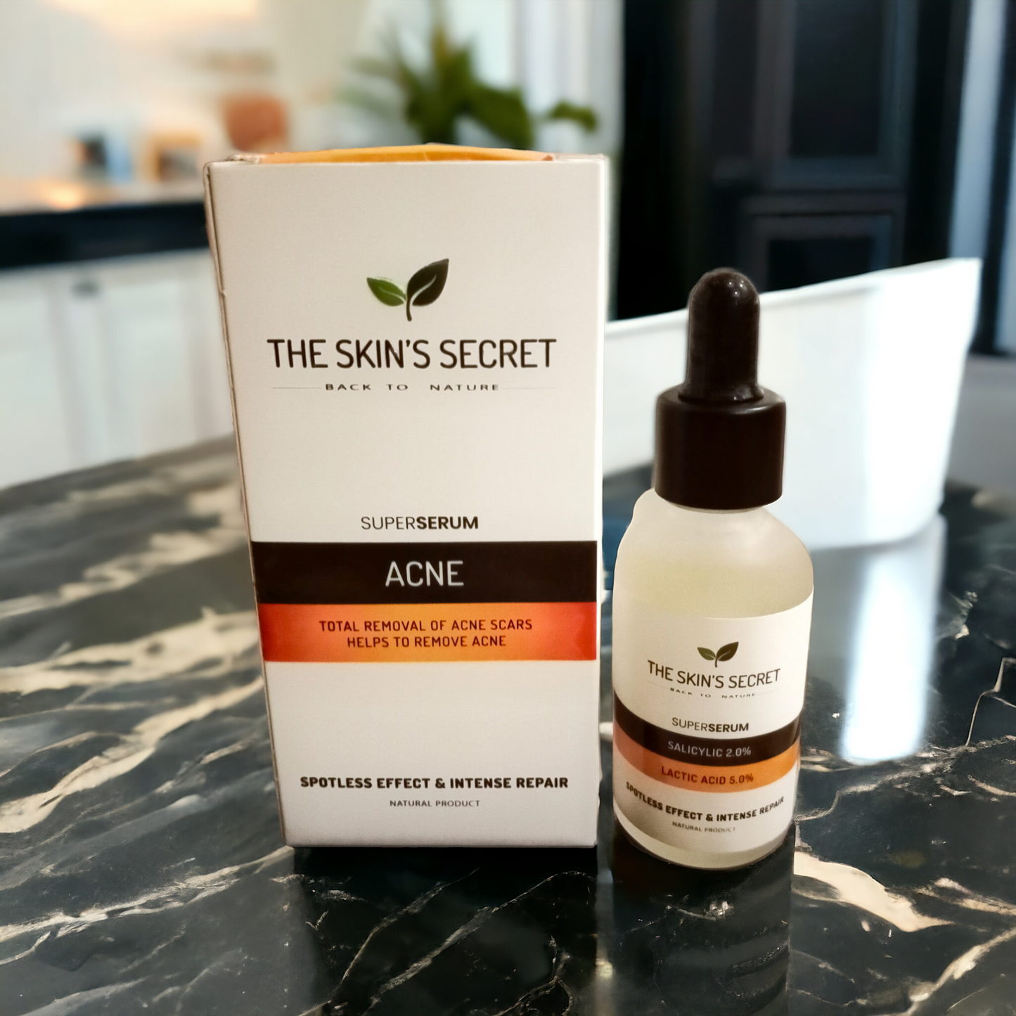 The Skin's Secret Anti-Acne Serum - 30ml - Spotless Effect & Intense Repair + FREE BIOSUN SUNSCREEN