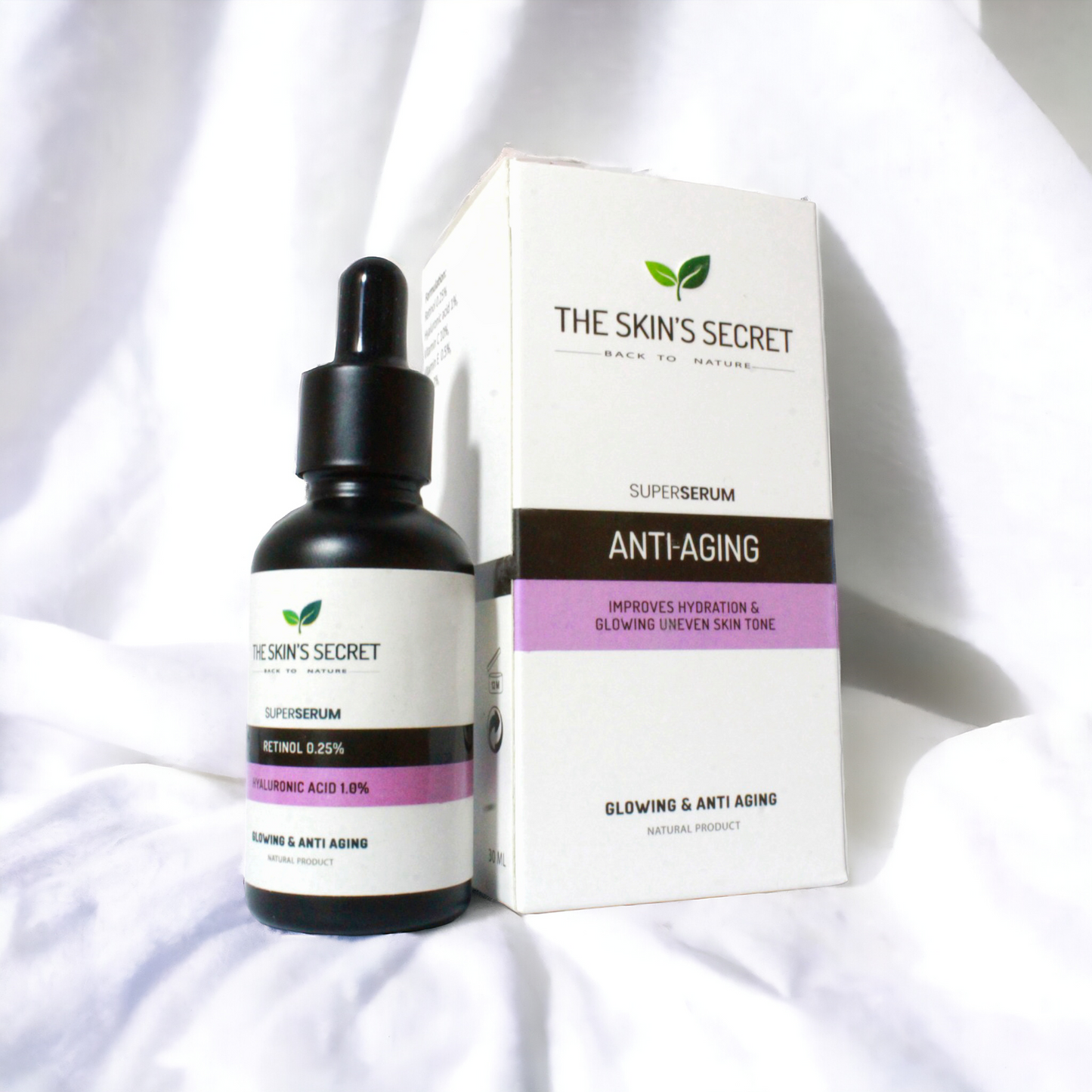 The Skin's Secret Anti-Aging Serum - 30ml - Improves Hydration, Glowing & even Skin Tone + FREE OKSI ANTI-FUNGAL SHAMPOO