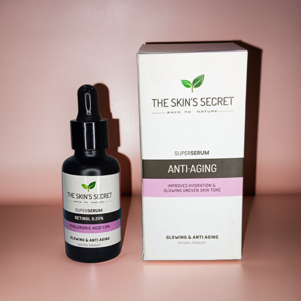 The Skin's Secret Anti-Aging Serum - 30ml - Improves Hydration, Glowing & even Skin Tone + FREE OKSI ANTI-FUNGAL SHAMPOO